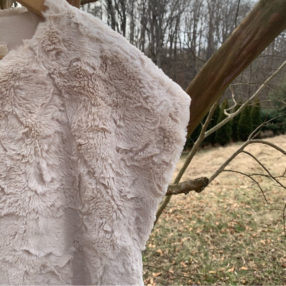 Anthropologie Maeve Faux Fur Tee in Cream - Picture 7 of 13